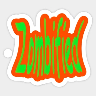 Zombified Retro Halloween Sticker